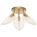 24"W Noelle Gold Leaf Shade Ceiling Light