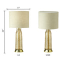 22" H 1-Light Raine Glass and Metal Table Lamp