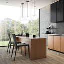 9.75" W Scottie Glam Clear Textured Glass & Black Metal Globe Shade Pendant Light