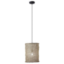 12" W 1-Light Lorraine Metal and Jute Pendant