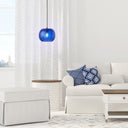 9.8" W Marley Glam Blue Handblown Glass Globe Shade Pendant Light