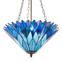 28" H Graceful Azura Unique Tiffany Style Shade Pendant Light