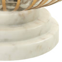 12.25" H Clear & Gold Urn-Shaped Glass Accent Lamp with Marble Base