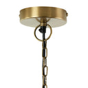 16" W Jillian Industrial Abstract Brass Metal Globe Shade Pendant Light