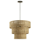 19.75" W 1-Light Antonella Metal and Jute Pendant Light
