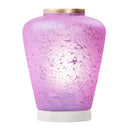10.5" H Lila Pink/Purple Glass Shade with a White Marble Block Base Accent Lamp