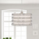 13.375"W Quentin Drum Shade with Charms Pendant Light