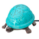 4.75" H Raphael Aqua Glass Accent Lamp