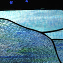 12.5"H Elena Northern Lights Lake Stained Glass Window Panel