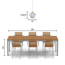 10" W Bouvier Metal and Stained Glass Pendant Light