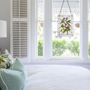 14"H Birds in a Lemon Tree Stained Glass Window Panel