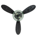 42" W Cecile LED Indoor Hand-Blown Seafoam Green Glass Shade with Dot Texture Ceiling Fan with Remote Control