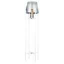 Leticia River of Goods White Metal and Silver Glass Bowl 61-Inch Floor Lamp