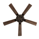 52"W LED Dixsie 5-Blade Woodgrain Caged Farmhouse Ceiling Fan. Straight on, unlit