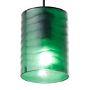 5" W Elowen Mid-Century Modern Green Cylinder Hand Blown Glass Shade Pendant Light