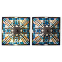 21" H Amberly Tiffany-Style Stained Glass Empire Shade Candlestick Table Lamp