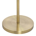 61"H Gold-Color Metal Floor Lamp with Rattan Shades