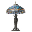 35" H Dragonfly Tiffany-Style Stained Glass Table Lamp