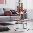 16"H Hand Blown Mercury Glass 3 Lily Downlight Accent Lamp