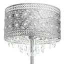 60.5"H Brielle Polished Nickel and Crystal 1-Light Floor Lamp