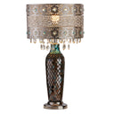24.25"H Gloria's Crystal Beaded Table Lamp with Mosaic Base