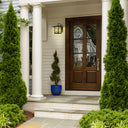 River of Goods Multicolor Stained Glass and Black 1-Light Outdoor Lantern Wall Sconce