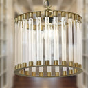 13" W Trudie Clear and Gold Glass and Metal Pendant Light