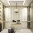 Enya 18"W Cream and Grey Fringe Pendant Light
