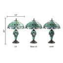 20"H Tiffany Style Magna Carta Stained Glass Double Lit Table Lamp