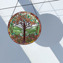 24"H Tree of Life Stained Glass Window Panel