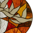14"H Doves at Sunset Round Stained Glass Window Panel