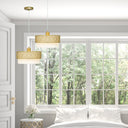 13"W Alena Drum Shade Pendant Light