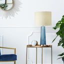 22" H 1-Light Lincoln Glass and Metal Table Lamp