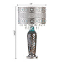24.25"H Gloria's Crystal Beaded Table Lamp with Mosaic Base