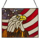 Americana Eagle Stained Glass Window Panel