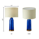 22" H 1-Light Raine Glass and Metal Table Lamp
