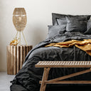 23.5"H Table Lamp with Round Tan Hemp Rope Shade