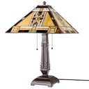 24" H Winslow Tiffany-Style Stained Glass Empire Shade Candlestick Table Lamp - Unlit