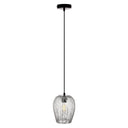 Lucinda 7.25"W Modern Silver Woven Metal Pendant Light