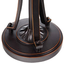 Tula 24.75" H Tiffany-style Teal Bowl Shade Stained Glass Table Lamp