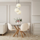 9.5" W Scarlett Modern White Blown Glass Globe Shade Pendant Light