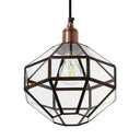 9" W Bettany Bohemian Clear Globe Shade Pendant Light