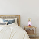 14.5" H 1-Light Durand Glass and Wood Accent Lamp