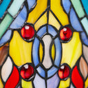 30"L Fleur De Lis Stained Glass Pub Window Panel