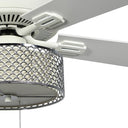 52"W Chromed Wave 5-Blade LED Ceiling Fan