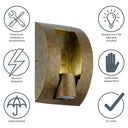 Jonah River of Goods Traditional Antique Bronze Uplight Outdoor Wall Sconce