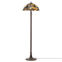 62" H Juliet Multicolored Stained Glass Bowl Shade Candlestick Floor Lamp