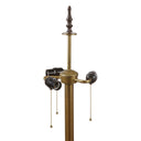 65.75" H 3-Light Iris Antique Bronze & Gold Metal Floor Lamp