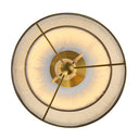 17.88"H Polished Metal Accent Lamp With Cream Fringe Shade