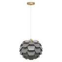14.5"W Kendall Round Glam Pendant Light with Gold Canopy